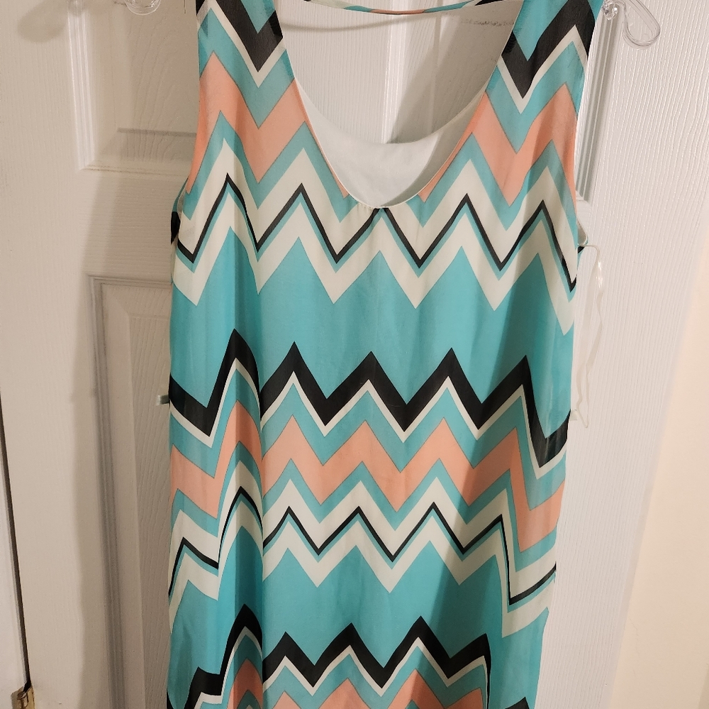 Chevron pattern summer dress